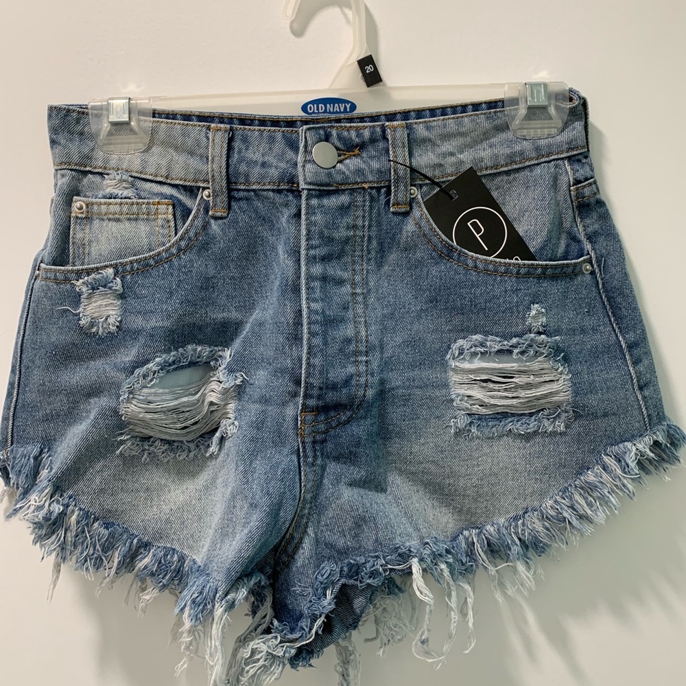 Petite High Waist Extreme Frey Hem